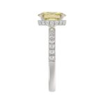 14K WHITE GOLD 2 1/2CT ROUND/YELLOW OVAL DIAMOND LADIES RING (CENTER STONE 2.00CT) - Image 4