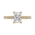 14K YELLOW GOLD 1 3/4CT ROUND/RADIANT DIAMOND LADIES RING (CENTER STONE RADIANT DIAMOND 1 1/2CT) - Image 5