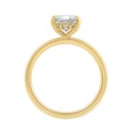 14K YELLOW GOLD 2.00CT ROUND/EMERALD DIAMOND LADIES RING (CENTER STONE EMERALD DIAMOND 2CT) - Image 3