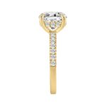 14K YELLOW GOLD 3 1/2CT ROUND DIAMOND LADIES RING (CENTER STONE ROUND DIAMOND 3CT) - Image 3