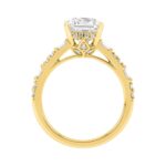 14K YELLOW GOLD 3 1/2CT ROUND/BAGUETTE/RADIANT DIAMOND LADIES RING - Image 3