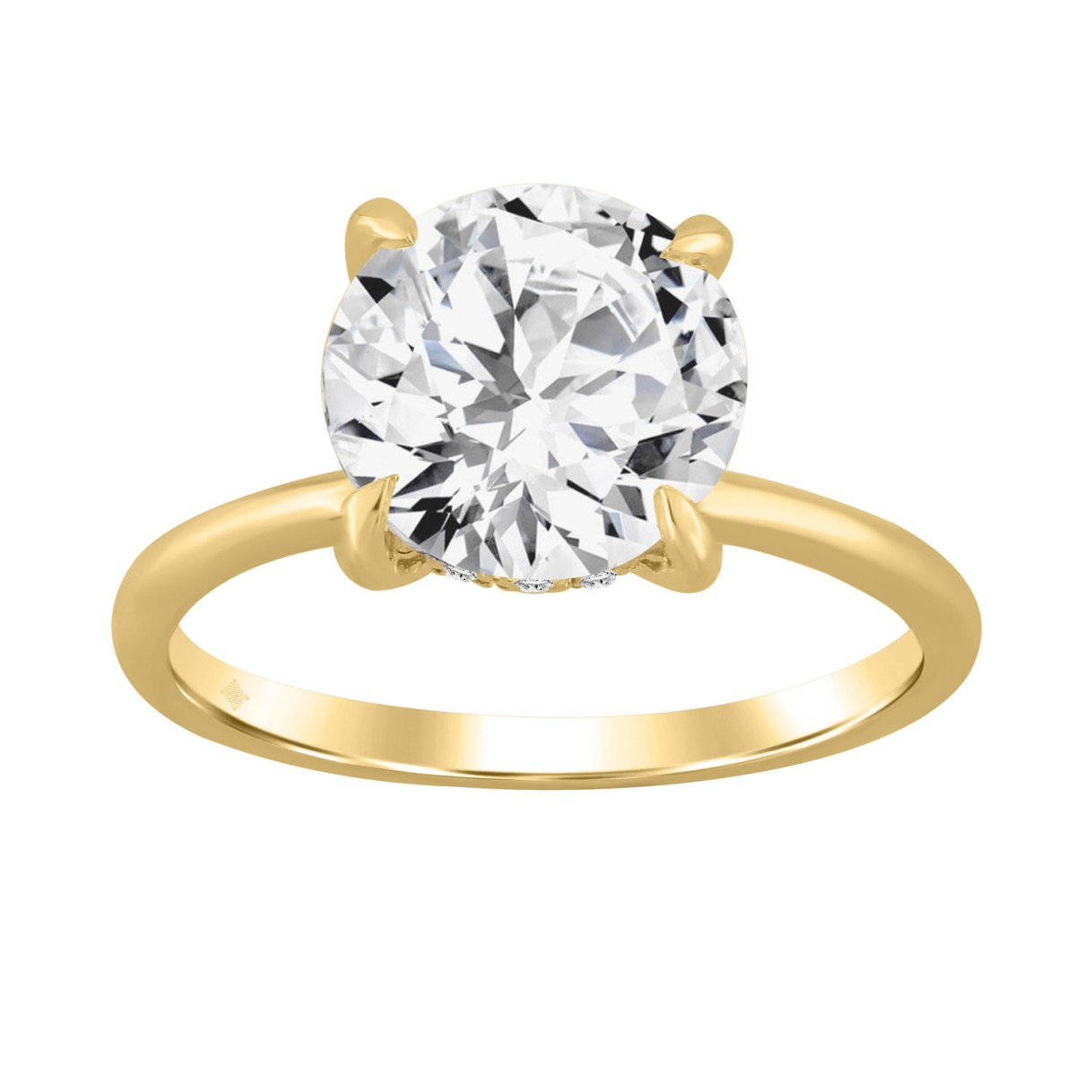 14K YELLOW GOLD 3.00CT ROUND DIAMOND LADIES RING 1 14K YELLOW GOLD 3.00CT ROUND DIAMOND LADIES RING - Image 1