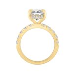 14K YELLOW GOLD 6.00CT ROUND/OVAL DIAMOND LADIES RING (CENTER STONE OVAL DIAMOND 5.00CT) - Image 2