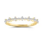 LADIES BRIDAL SET 2 1/2CT ROUND DIAMOND 14K YELLOW GOLD (CENTER STONE PRINCESS DIAMOND 2CT ) - Image 4