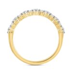 LADIES BRIDAL SET 2 1/2CT ROUND DIAMOND 14K YELLOW GOLD (CENTER STONE PRINCESS DIAMOND 2CT ) - Image 5