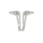 LADIES WRAP RING 2 1/2CT ROUND/PRINCESS/PEAR DIAMOND 14K WHITE GOLD - Image 4