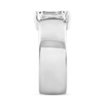 LADIES RING 2CT EMERALD DIAMOND 14K WHITE GOLD - Image 3