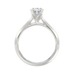 LADIES SOLITAIRE RING 1 1/2CT PEAR DIAMOND 14K WHITE GOLD - Image 2
