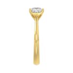 LADIES SOLITAIRE RING 1 1/2CT PRINCESS DIAMOND 14K YELLOW GOLD - Image 4