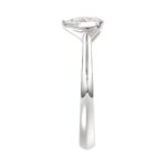 LADIES SOLITAIRE RING 1CT PEAR DIAMOND 14K WHITE GOLD - Image 4