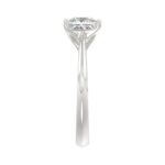 LADIES SOLITAIRE RING 2 1/2CT PRINCESS DIAMOND 14K WHITE GOLD - Image 4