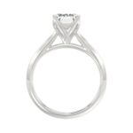 LADIES SOLITAIRE RING 3CT EMERALD DIAMOND 14K WHITE GOLD (CENTER STONE EMERALD DIAMOND 3CT ) - Image 2