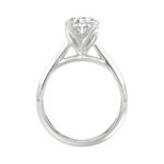 LADIES SOLITAIRE RING 3CT PEAR DIAMOND 14K WHITE GOLD - Image 2