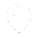 14K WHITE GOLD 2 1/4CT ROUND/OVAL DIAMOND LADIES NECKLACE