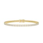 LADIES BRACELET 7CT ROUND DIAMOND 14K YELLOW GOLD