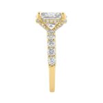 14K Yellow Gold 5 1/2Ct Oval & Round Diamond Engagement Ring Women Bridal Wedding Ring 4Ct Oval Center Stone (Color F-G -Clarity Vs1/Vs2) - Image 3