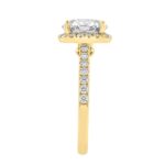 Elegance 14K Yellow Gold 3 1/2Ct Round Diamond Bridal Ring Timeless Engagement Ring For Women 3Ct Round Center Stone (Color F-G -Clarity Vs1/Vs2) - Image 3