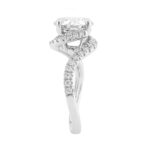 14K White Gold Round Cut Diamond Bridal Ring 3 1/2Ct Wedding Engagement Ladies Ring 3Ct Round Center Stone (Color F-G -Clarity Vs1/Vs2) - Image 3