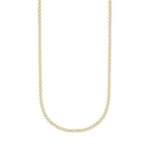 MENS NECKLACE 7CT ROUND DIAMOND 14K YELLOW GOLD