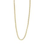 MENS NECKLACE 7CT ROUND DIAMOND 14K YELLOW GOLD - Image 2