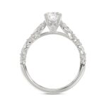14K White Gold Oval Diamond Ring 1 1/2Ct With Round & Marquise Side Diamonds 1.00Ct Center Stone Oval Diamond For Women Fine Jewelry Gift For Her - Image 3