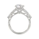 LADIES RING 2 1/2CT ROUND/PEAR/MARQUISE DIAMOND 14K WHITE GOLD (CENTER STONE ROUND DIAMOND 2.00CT) - Image 2