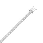 LADIES BRACELET 9CT ROUND DIAMOND 14K WHITE GOLD - Image 2