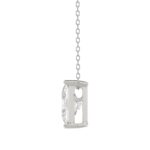 14K WHITE GOLD 1 1/3CT FANCY CUT ALPHABET DIAMOND LADIES PENDANT WITH CHAIN - Image 2