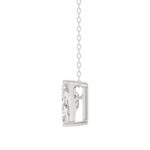 14K WHITE GOLD 1 5/8CT FANCY CUT ALPHABET DIAMOND LADIES PENDANT WITH CHAIN - Image 2