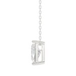 14K WHITE GOLD 1 5/8CT FANCY CUT ALPHABET DIAMOND LADIES PENDANT WITH CHAIN - Image 2