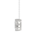 14K WHITE GOLD 1 5/8CT FANCY CUT ALPHABET DIAMOND LADIES PENDANT WITH CHAIN - Image 2