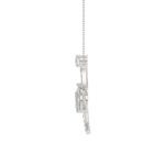 14K WHITE GOLD 1.00CT ROUND/PEAR DIAMOND LADIES PENDANT - Image 2