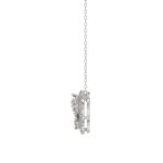 14K WHITE GOLD 1.00CT ROUND/PEAR DIAMOND LADIES PENDANT - Image 2