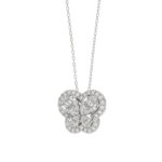14K WHITE GOLD 1.00CT ROUND/PEAR DIAMOND LADIES PENDANT - Image 3