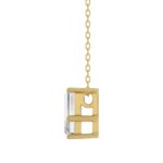 14K YELLOW GOLD 1 1/3CT FANCY CUT ALPHABET DIAMOND LADIES PENDANT WITH CHAIN - Image 2