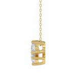14K YELLOW GOLD 1 5/8CT FANCY CUT ALPHABET DIAMOND LADIES PENDANT WITH CHAIN - Image 2