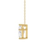 14K YELLOW GOLD 1.00CT FANCY CUT ALPHABET DIAMOND LADIES PENDANT WITH CHAIN - Image 2