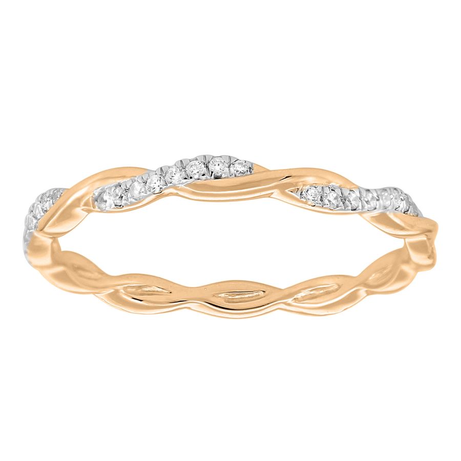 LADIES BAND 0.20CT ROUND DIAMOND 10K ROSE GOLD 1 LADIES BAND 0.20CT ROUND DIAMOND 10K ROSE GOLD - Image 1