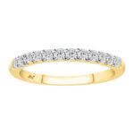 LADIES BAND 0.33CT ROUND DIAMOND 14K YELLOW GOLD