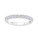 LADIES BAND 0.50CT ROUND DIAMOND 14K WHITE GOLD (SI QUALITY)