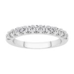 LADIES BAND 0.75CT ROUND DIAMOND 14K WHITE GOLD (SI QUALITY)