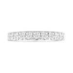 LADIES BAND 1.00CT ROUND DIAMOND 14K WHITE GOLD - Image 4