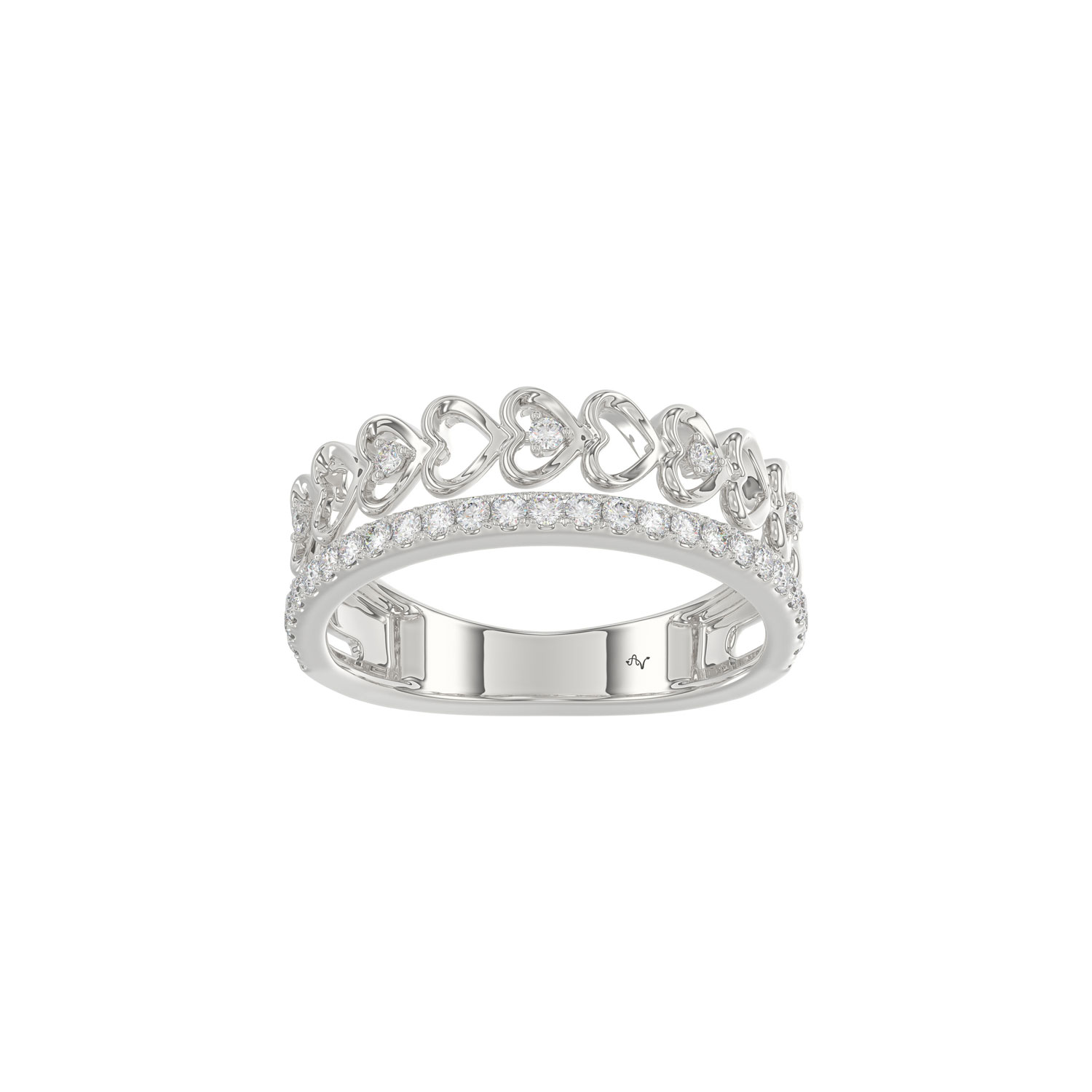 LADIES RING 0.20CT ROUND DIAMOND 14K WHITE GOLD 1 LADIES RING 0.20CT ROUND DIAMOND 14K WHITE GOLD - Image 1