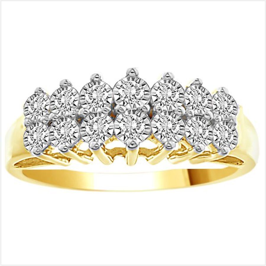 LADIES RING 0.25CT ROUND DIAMOND 10K YELLOW GOLD 1 LADIES RING 0.25CT ROUND DIAMOND 10K YELLOW GOLD - Image 1