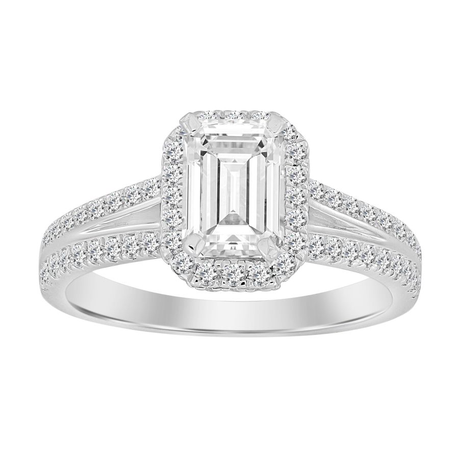 LADIES RING SEMI MOUNT 0.50CT ROUND DIAMOND 14K WHITE GOLD 1 LADIES RING SEMI MOUNT 0.50CT ROUND DIAMOND 14K WHITE GOLD - Image 1