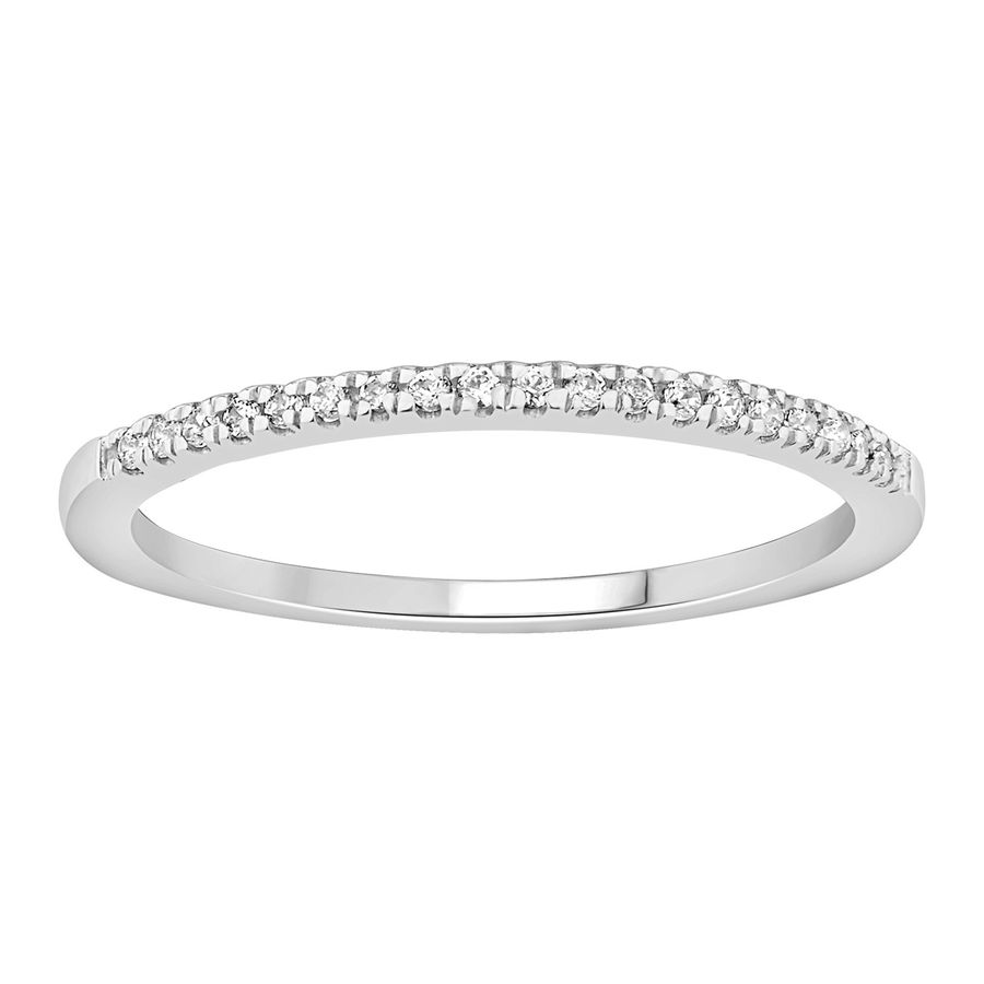 LADIES STACKABLE BAND 0.11CT ROUND BLACK DIAMOND 14K WHITE GOLD 1 LADIES STACKABLE BAND 0.11CT ROUND BLACK DIAMOND 14K WHITE GOLD - Image 1