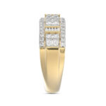 MEN'S BAND 1.00CT ROUND/BAGUETTE DIAMOND 10K YELLOW GOLD - Image 3
