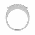 MEN'S BAND 1.50CT ROUND DIAMOND 10K WHITE GOLD - Image 2