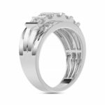MEN'S BAND 1.50CT ROUND DIAMOND 10K WHITE GOLD - Image 4