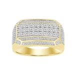 MEN'S RING 1.00CT ROUND DIAMOND 10K YELLOW GOLD